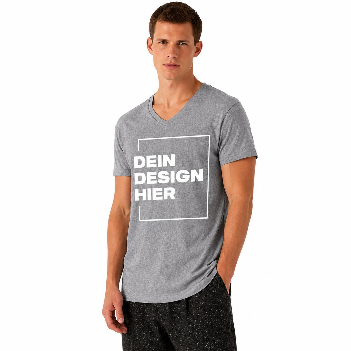 Männer V-Neck T-Shirt • B&C